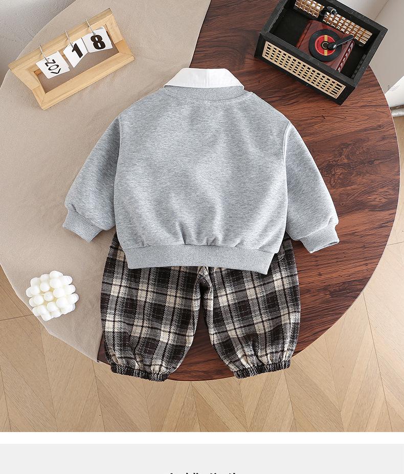 2025 Autumn/Winter Kids' Three-Piece Back-to-School Cardigan Set