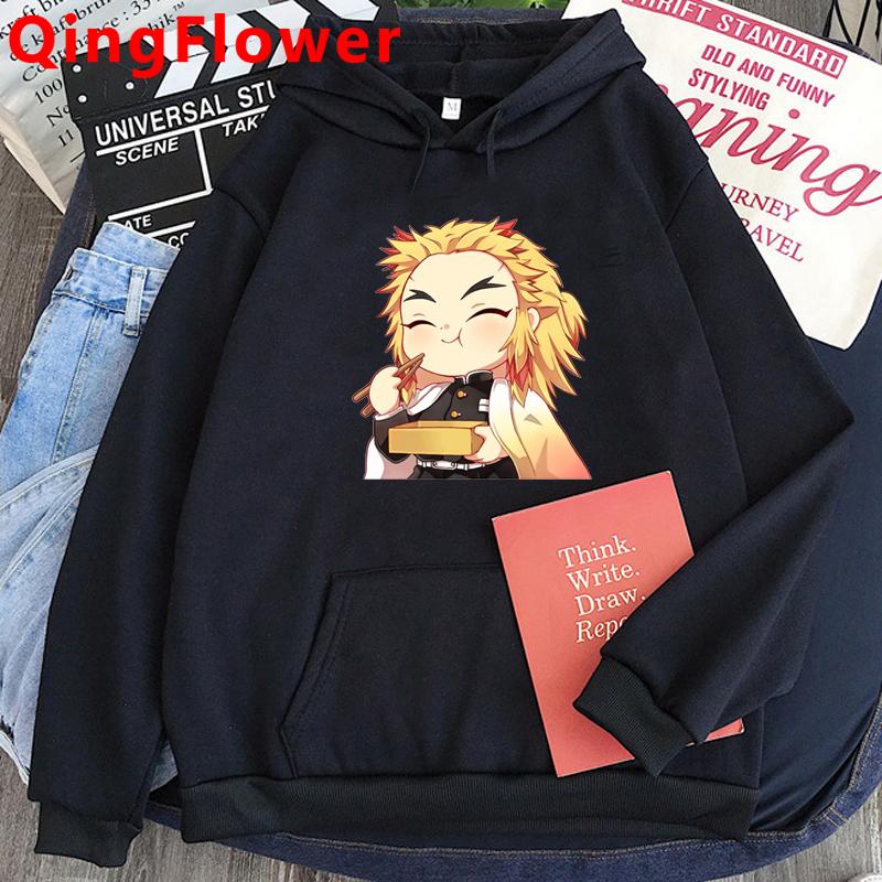 Drăguț Demon Slayer Anime Hanorac pentru femei Rengoku Kyoujurou Estetică Kawaii Kimetsu No Yaiba Nezuko Hanorac unisexga pentru femei