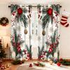 2 Pieces Christmas Decr Patterned Hanging Curtains, Decorative Transparent Curtains For Bedroom Decoration, Bedroom, Office, K
