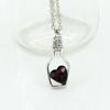 Necklace Scratch-resistant Minimalistic Alloy Heart-shaped Faux Crystal Bottle Choker Pendant Chain Women Gift