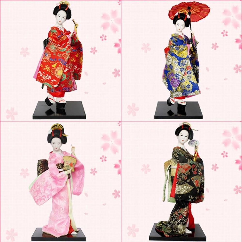 Dance & Geisha Japanese Doll Model 25cm Oriental Doll Decoration Japanese-Style Ornament Souvenir Desktop Decor Gift for Foreigners Birthday