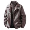 Hot Sale American Retro Lapel Leather Jacket - Men's High-End Spring/Autumn Couple's Style