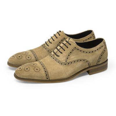 Fashion Luxury Cowhide Suede Man Dress Shoes Genuine Leather Handmade Quality Comfortable British Trend Elegant Wedding Brogue Shoes Men