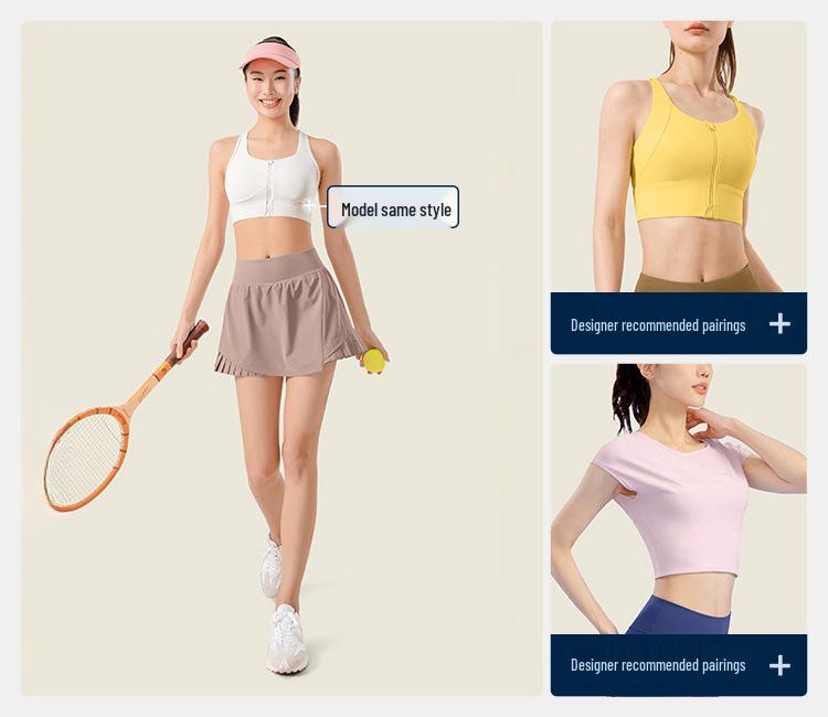 Women's Quick-Dry Elastic Sports Shorts Skirt for Yoga & Dance