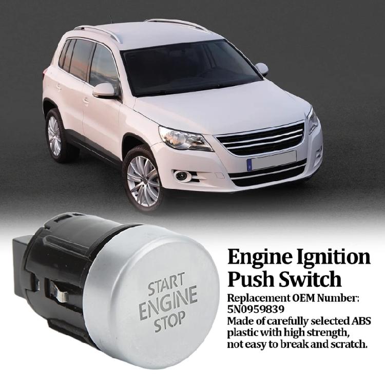 Car Styling Engine Start Stop Button Switch 5N0959839 Black Start Push Button