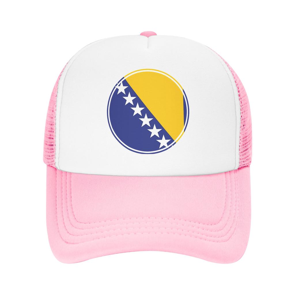 Bosnia and Herzegovina Flag Mesh Baseball Cap Unisex Women HipHop Trucker Worker Cap Hat Adjustable Summer Trucker Caps