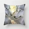 Home Decor Wildlife Print Cushion Cover Wolf King Photo Pillow Cover Home Sofa Decoration Pillowcase X