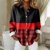 Women's Shirt Blouse Print Button Long Sleeve Casual Basic Shirt Collar Regular Top
