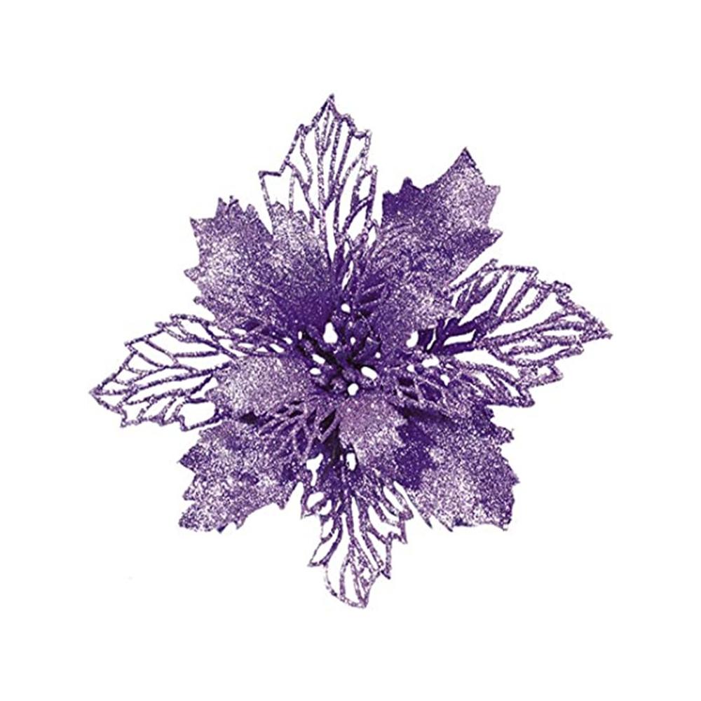 5/10 Stück Weihnachtsdekoration Künstliche Blumen 11CM Weihnachtsbaum Anhänger Ornamente für Heimdeko Navidad Neujahr 2026 Girlande