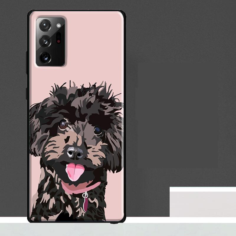 Cartoon Poodle Dog Case For Samsung Galaxy S25 Ultra S23 S22 S21 S24 Ultra S9 S10 S20 Plus S25 FE Phone Cover