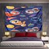 Space Dogs and Cosmic Adventure Pattern Pattern Wall Hanging Tapestry Decorative Tapestry Home Decor for Bedroom and Living Room