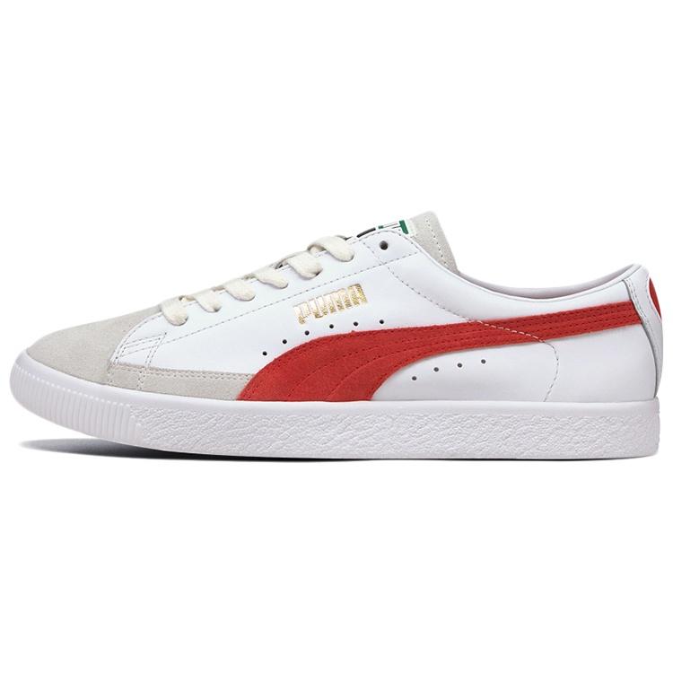 PUMA Basket Vtg Casual Shoes White/Red/Grey Men s 374922-02 EU 43