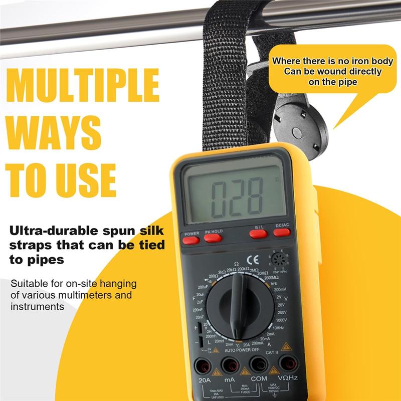 For Multimeter Accessories 2Pack Magnetic Hanging Strap For Hanging Loop Strap Magnet Kit Instruments