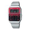 Order Watch Calculator Data Bank Red Casio DATABANK Stainless Steel Bracelet [Mail Shipping] Men's CA-500WE-4B