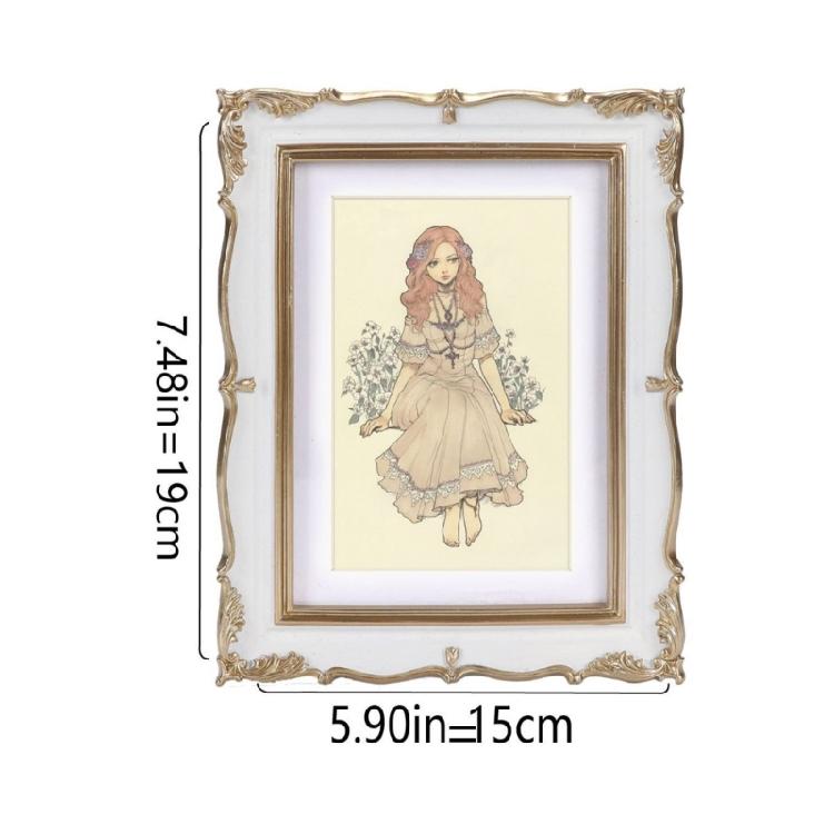Antique Ornate Photo Frame with Floral Relief Vintage Picture Frame Wall and Tabletop Display for Home Decors Art Gallery