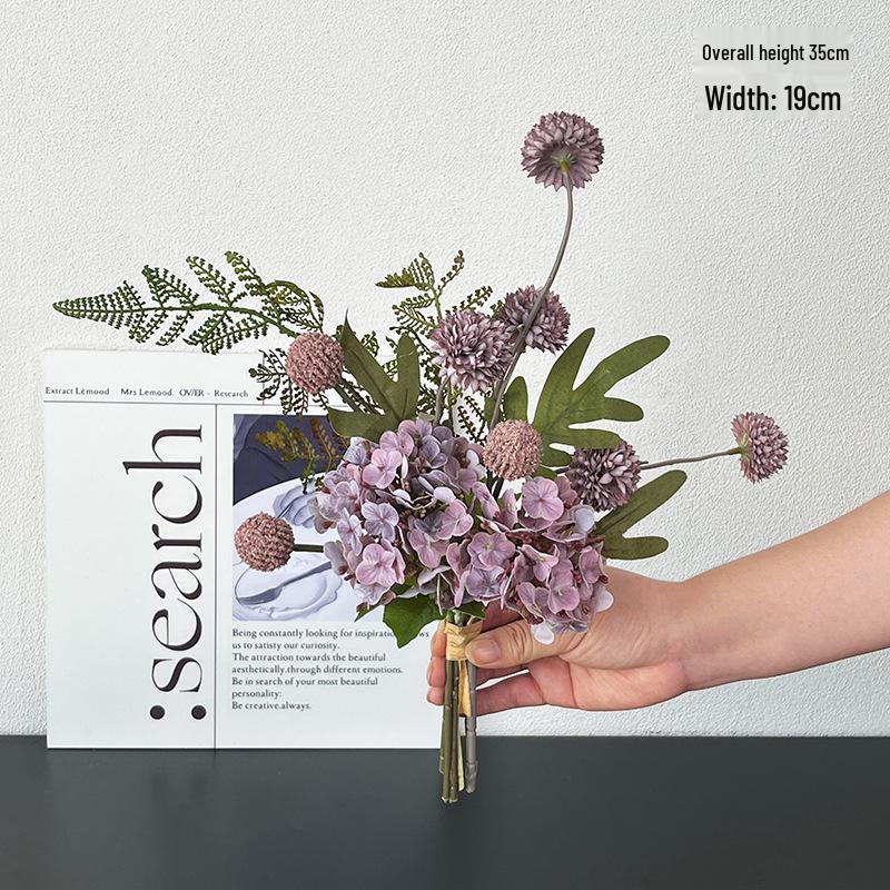 Premium Hand-Tied Autumn Silk Flower Bouquet for Living Room and Dining Decor, Photography Props