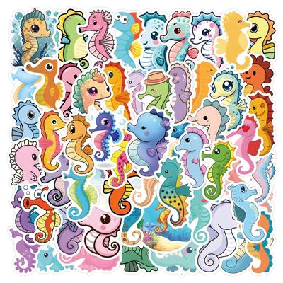 55 Seepferdchen Seepferdchen Graffiti Aufkleber Dekorativer Roller Laptop DIY Cartoon Aufkleber