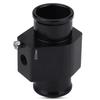 Water Temp Joint Pipe, Aluminum Car Water Temp Temperature Joint Pipe Hose Gauge Adapter Black(32mm)