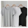 Women Cotton Round Neck Short Sleeve T-Shirt Summer Basic Fitted Tee Casual Inner Layering Top 2025