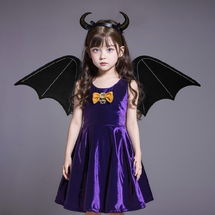 Halloween Bat Wing Bat Costume Accessory for Girl Kid Halloween Wing Costume Accessories for Birthday Cosplay Role Play
