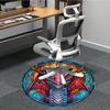 1 Stück Drachen-Buntglas-Büro-Runder Teppich, Unter Bürostühlen Schlafzimmer Wohnzimmer Heimdekoration, Raumdeko, In Verschiedenen Größen Erhältlich