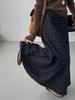 Retro Floral Korean Style High-Waisted A-Line Long Skirt with Wide Hem for Women - J8221