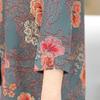 Plus Size Summer Lapel Shirt for Elderly Women, Three-Quarter Sleeves, 60-70 Year Olds