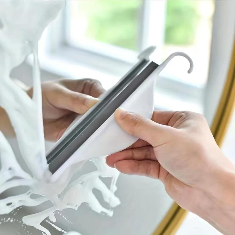 Mini Tergivetro Portatile Tergivetro Doccia Tergivetro Vetri Raschietto Pulitore Spazzola in Silicone per Vetri Specchi Articoli da Bagno