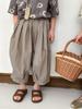 Children Pants  Summer Solid Color Loose Cropped Pants for Boys and Girls Baby Bloomers Wide-leg Pants.