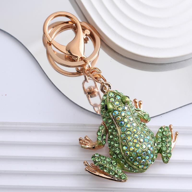 1Pcs Unisex 5-Color Animal Key Chain Lovely Crown Frog Keychain For Women Charms Gifts