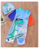 UPF50+ Boys' Cartoon One-Piece Swimsuit for Kids - Sun Protection for Hot Springs & Pools