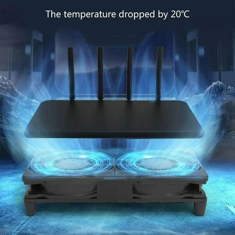 1Pcs 120Mm 5V USB Router Cooling Pad 3 Speed Adjustable Non Slip Ventilated Router Cooling Fan Speed Controller