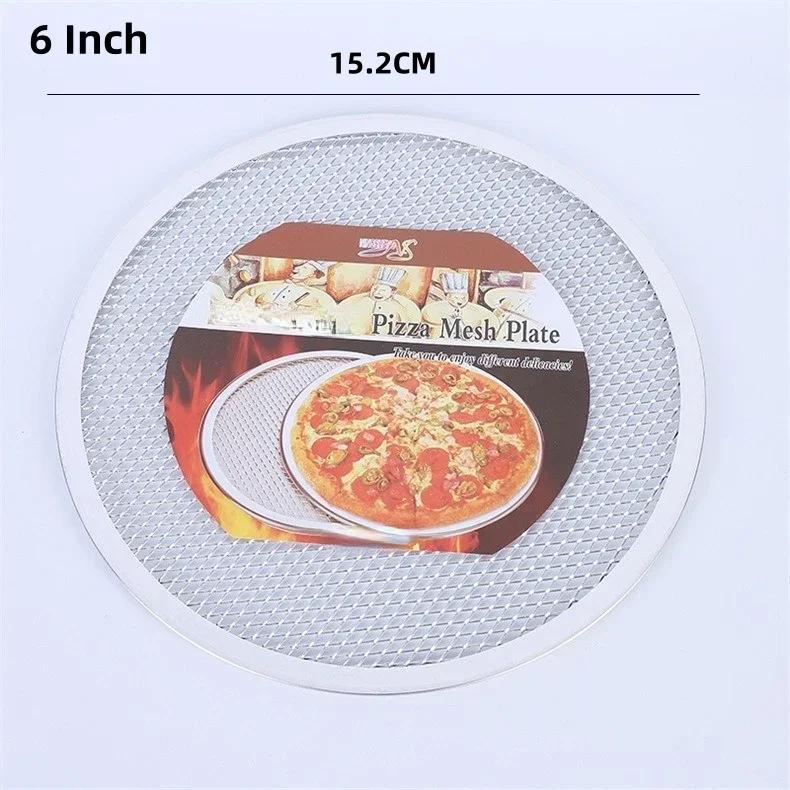 JUSTINLAU 6-14 Zoll Pizza Backform Netz Rund Aluminium Pizza Sieb Backform Antihaftform Ofen Hohl Kuchen Netz Backwerkzeug