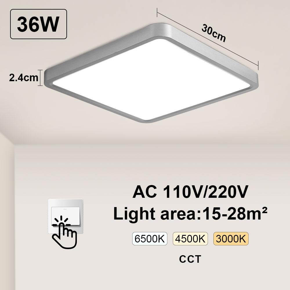 New 0.9inch Ultrathin Led Ceiling Light 20inch Large Ceiling Lamp Smart APP Brightness Dimmable For Living Room Bedroom Lighting