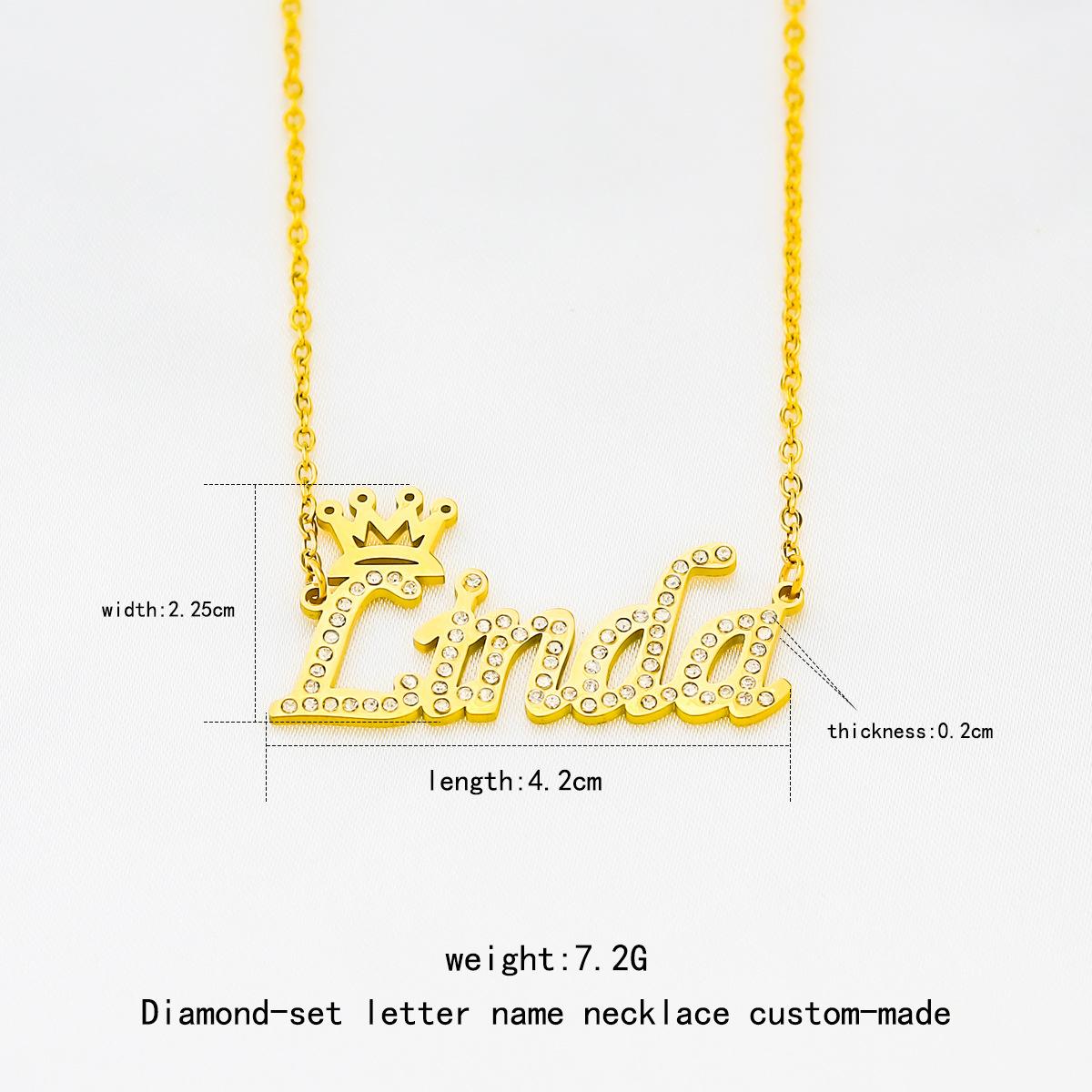 

Ожерелье с английским именем и буквами алфавита, кулон своими руками, обработка нержавеющей стали Stainless color