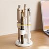 W89C Rotating Desk Accessory 4 Section Pen Smooth Rotation Home Office Use