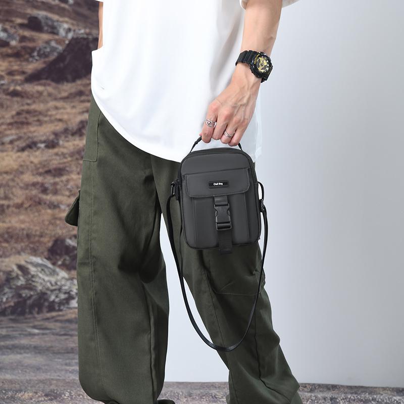 Borsa a tracolla impermeabile da uomo, borsa a tracolla verticale leggera, piccola borsa