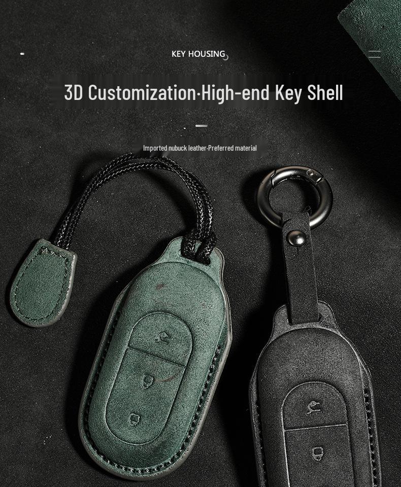 Premium Leather Suede Key Case for Leapmotor C11