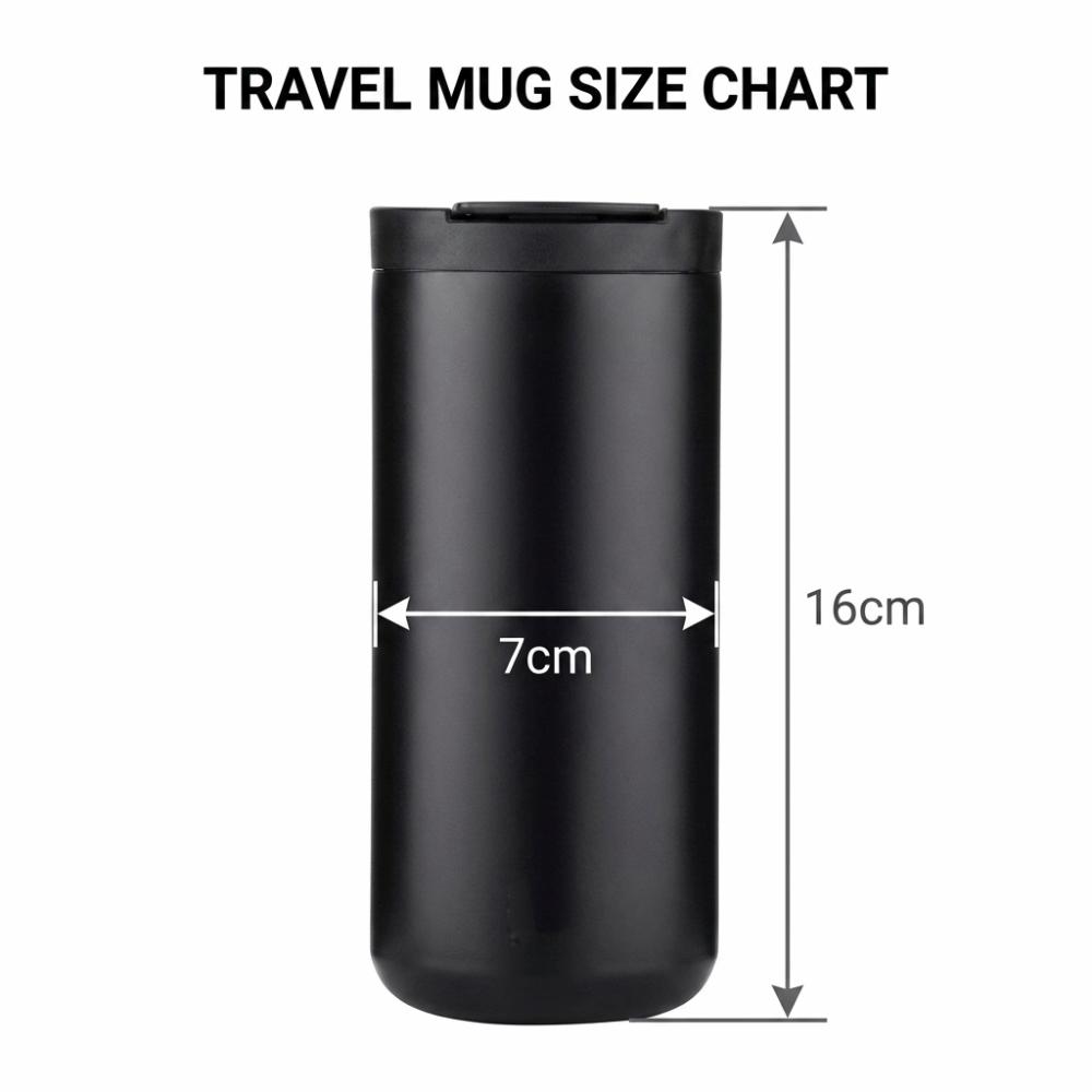 Vacuum Insulated Water Mug Lrustless Steel Thermal Bottle Beverage Container Commuting чёрный