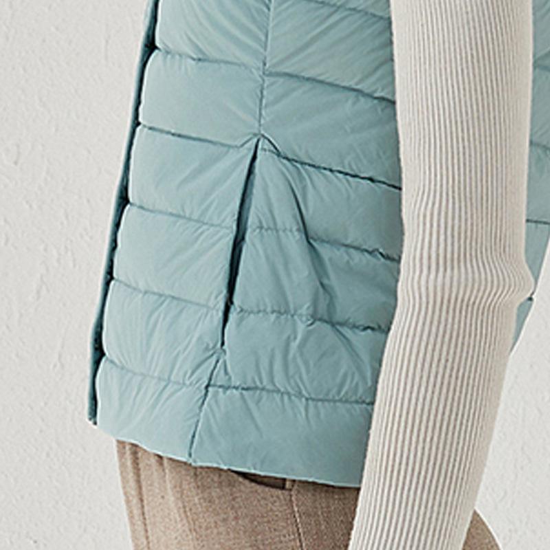 Women's 2025 Lightweight Collarless Down Vest - Short, Versatile, Fashionable Korean Style.