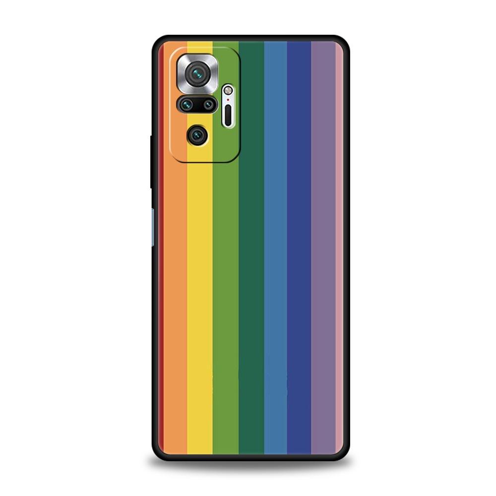 

Phone Case Cover for Redmi 14C 10C Note 15 14 13 12 10 11 Pro Plus K40 Soft TPU Shockproof Fundas Shell Retro Rainbow Stripe Art Note 12 4G