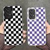 Retro Classic Chess Board Grid Shockproof Phone Case for Samsung A17 A16 A15 A14 A37 A57 A36 A56 A26 A35 A55 A25 A34 A54 A24 A13