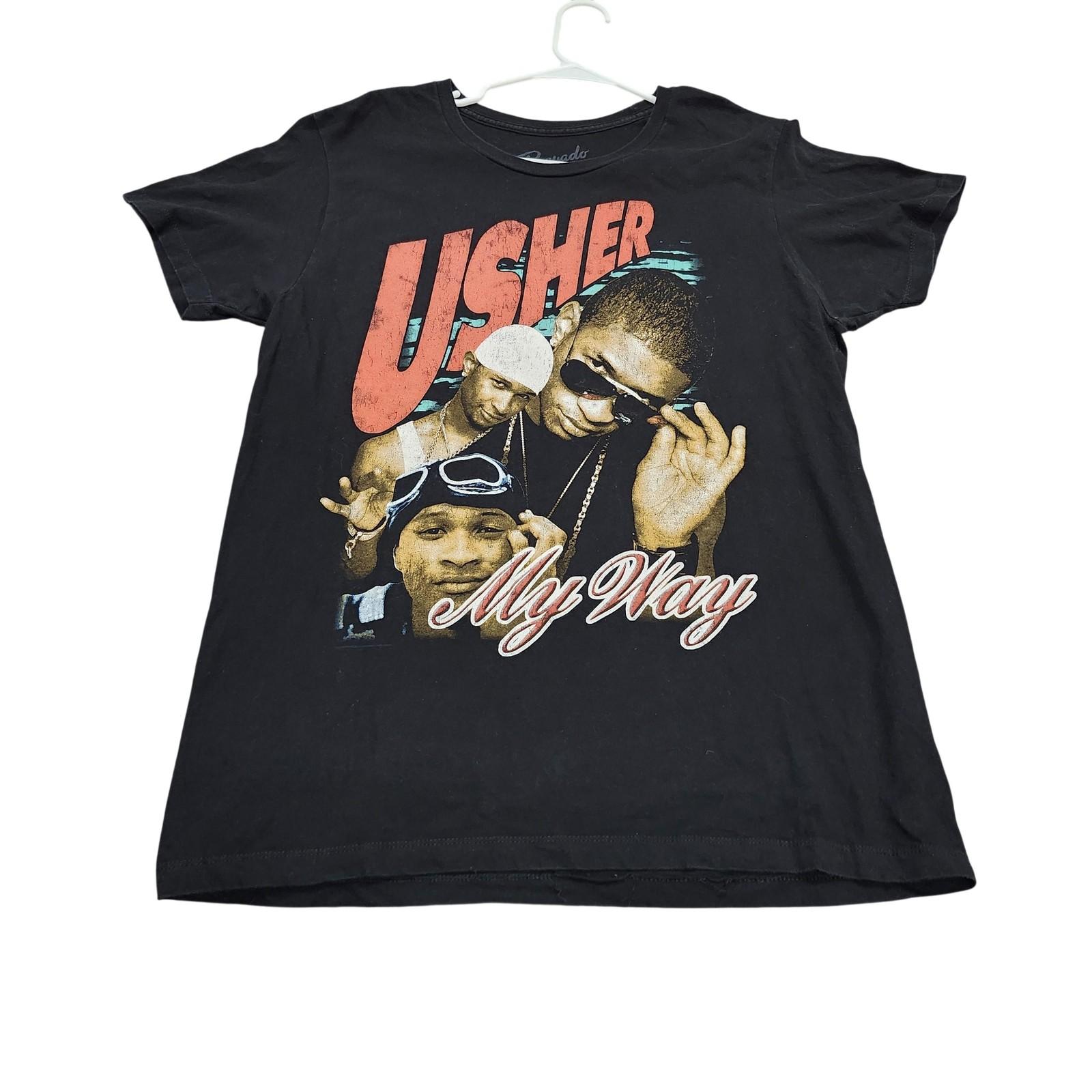 Usher My Way Shirt Mens Large Black Graphic Tee Bravado R&B Music Album Unisex T-Shirt XL