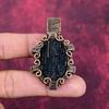 Black Tourmaline Rough Gemstone Pendant Copper Wire Wrapped Handmade Jewelry