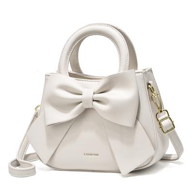 Casual Handbag for Women Cute Bow PU Shoulder Crossbody Bag Underarm Bags