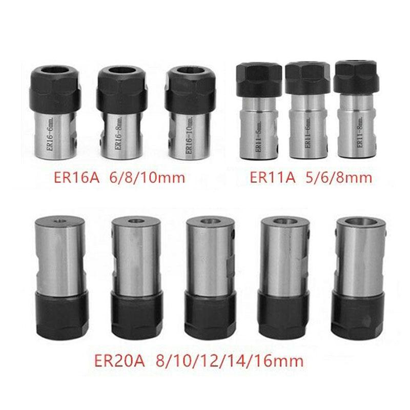 14 Pieces Straight Chuck Spring Collect Clamp C10-ER11A-100L for CNC Drilling