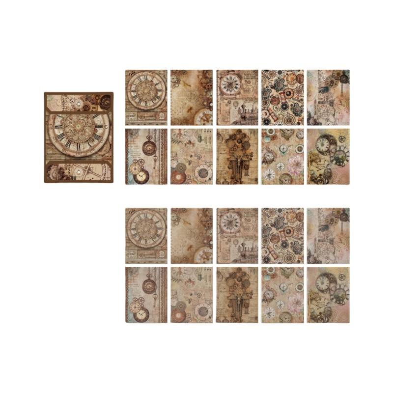 20 Sheets Aesthetic Decorative Paper for Scrapbook Journal Planner Photo Album Phone Case Scrapbooking Decoration Supply