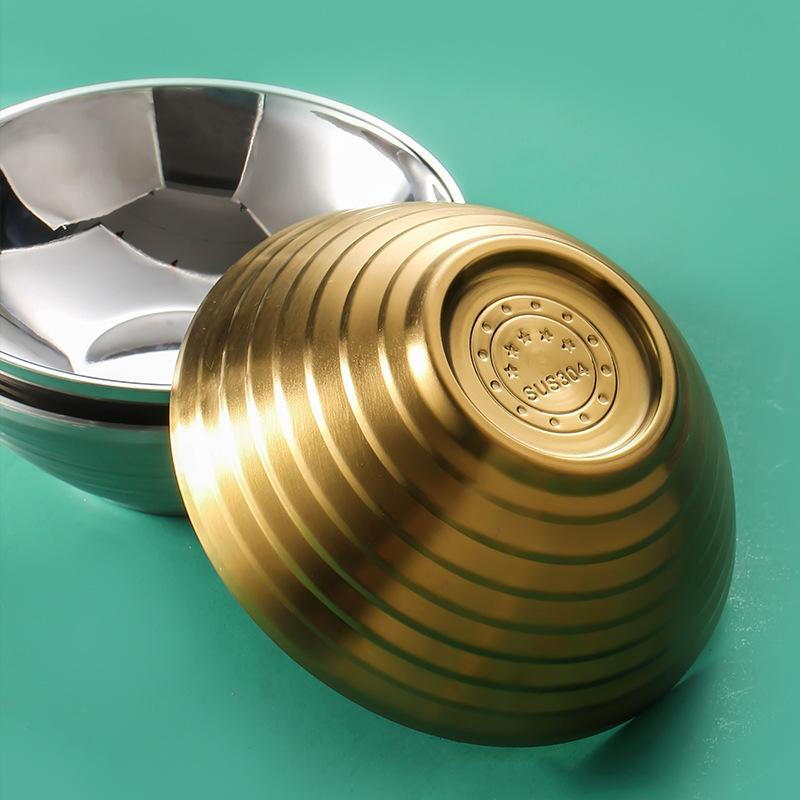 JingJingRS Insulated 304 Stainless Steel Threaded Bowls