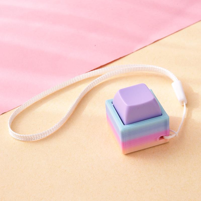Portable Pocket Stress Relieving Toy with Button Lanyard Anxiety Alleviation for Daily Commute Travel Gifts