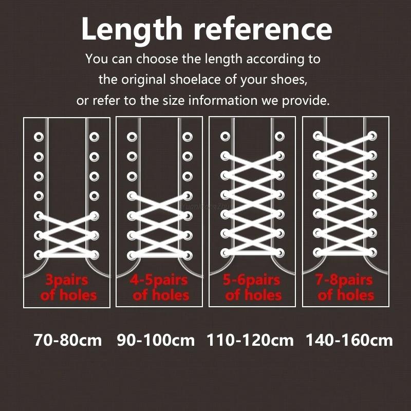 Quality Round Shoelaces Casual Sneakers Shoe laces Boots Rope Laces 80/100/120/140/160cm 1Pair Shoelace for Shoes Accessories